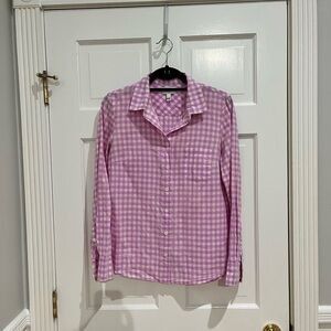 J Crew Lightweight Cotton Plaid Shirt